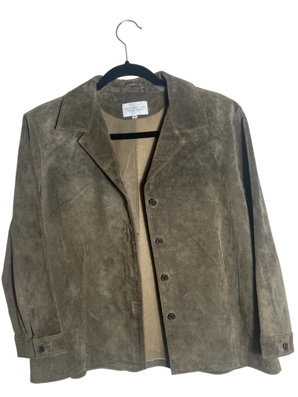 Monterey Bay Olive Suede Button-Front‎ Jacket